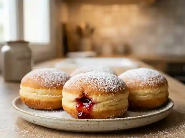 Recette gourmande de Boules de Berlin moelleuses et fondantes - Photo de présentation