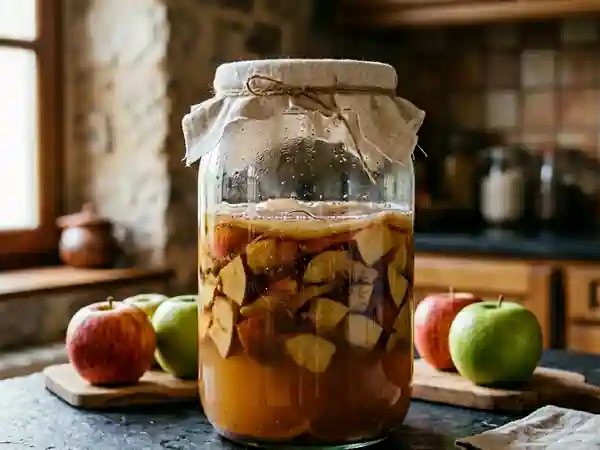 Recette maison de vinaigre de cidre naturel - Photo de présentation