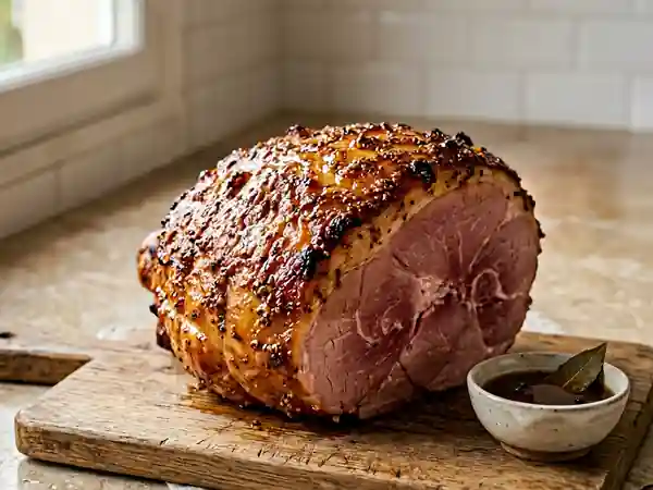 Jambon rôti au miel et à la moutarde - Photo de présentation