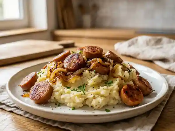 Écrasé Ardéchois à l'Andouille et Oignons - Photo de présentation