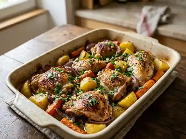 Poulet Rôti et Légumes Fondants à l'Ail - Photo de présentation