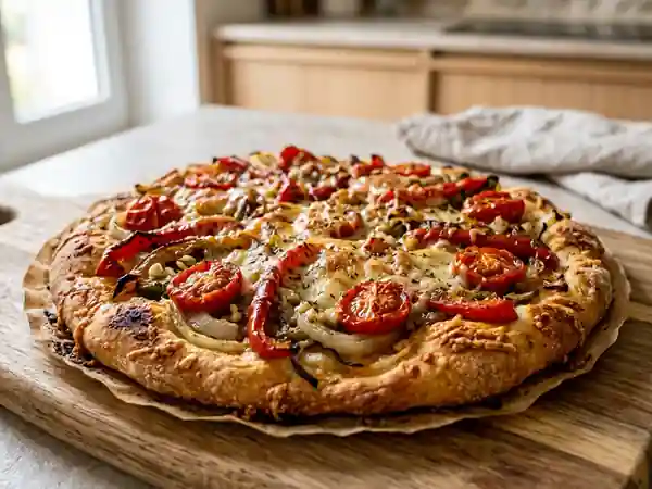Recette traditionnelle de Cocas : galettes salées méditerranéennes - Photo de présentation