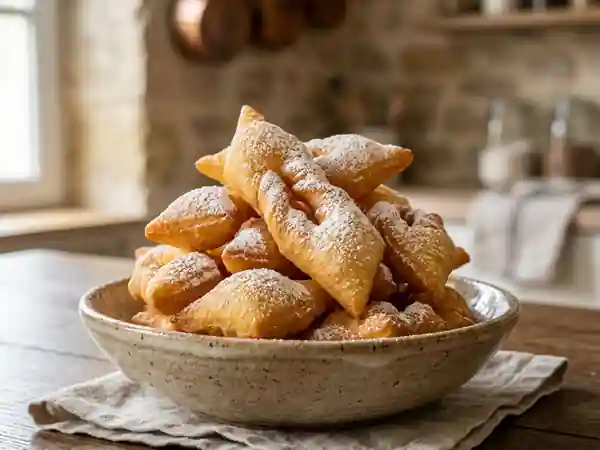 Faverolles croustillantes au rhum et sucre glace - Photo de présentation