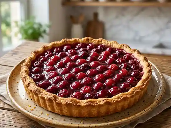 Recette traditionnelle de Vlaai belge à la cerise - Photo de présentation