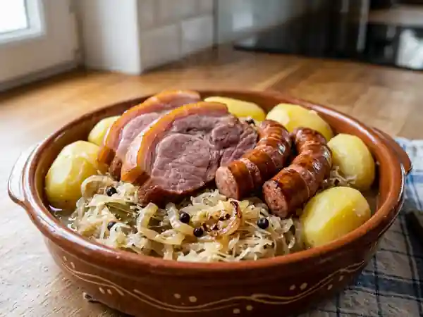 Recette traditionnelle du Hoggeï alsacien : plat savoureux et réconfortant - Photo de présentation