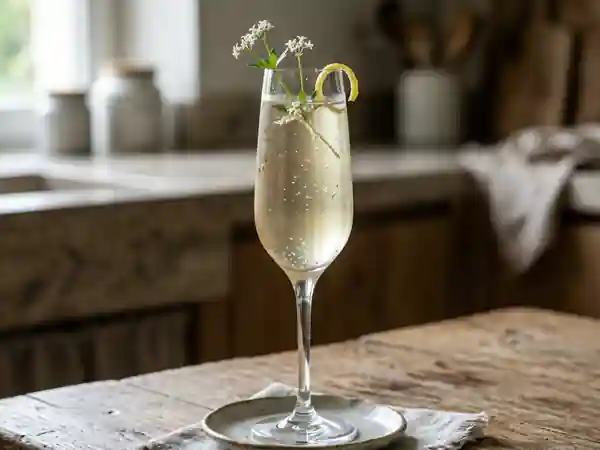 Recette traditionnelle du Maitrank : apéritif printanier aux fleurs de sureau - Photo de présentation