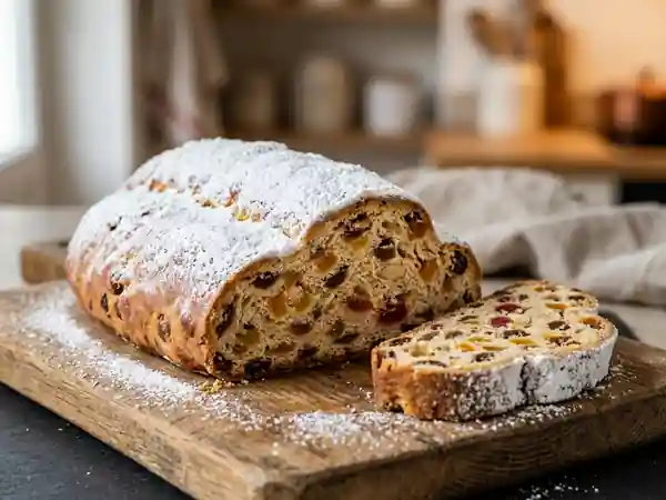 Stollen Moelleux aux Fruits Confits et Amandes - Photo de présentation