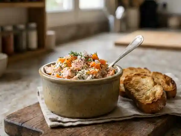 Rillettes gourmandes aux deux saumons et fromage frais - Photo de présentation