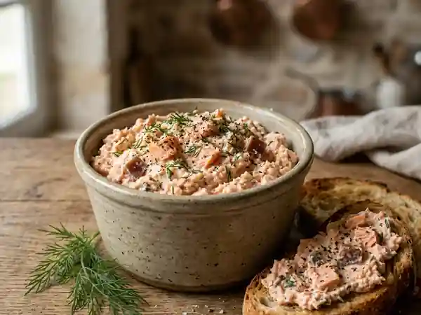 Rillettes onctueuses aux deux saumons et aneth - Photo de présentation