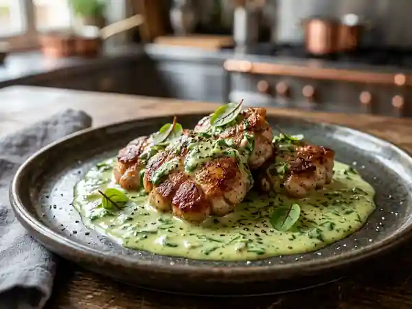 Ris d'agneau fondants, crème d'oseille acidulée - Photo de présentation