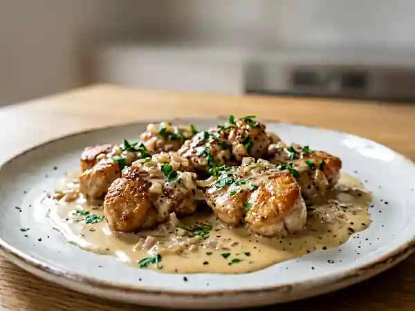 Ris de veau fondants et crème au vermouth - Photo de présentation