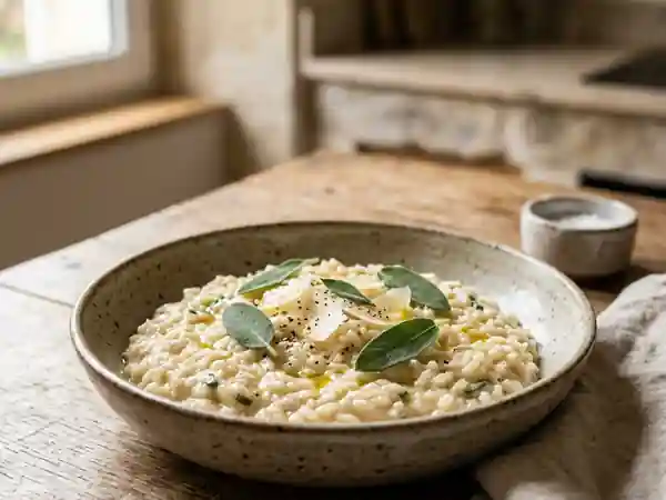 Risotto Onctueux Parmesan et Sauge Fraîche - Photo de présentation