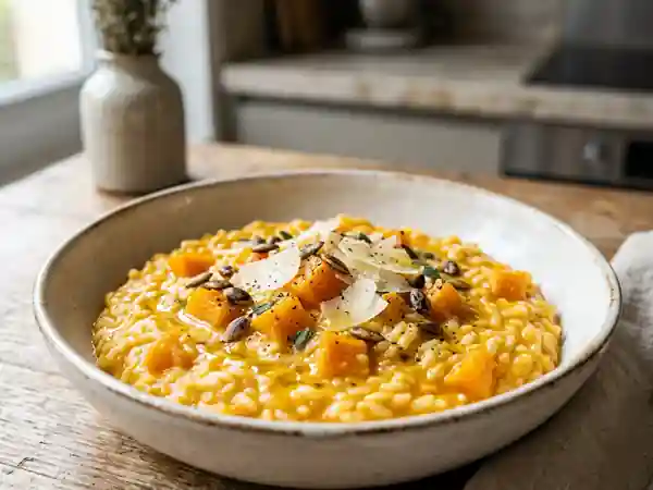 Risotto onctueux au potiron et parmesan - Photo de présentation