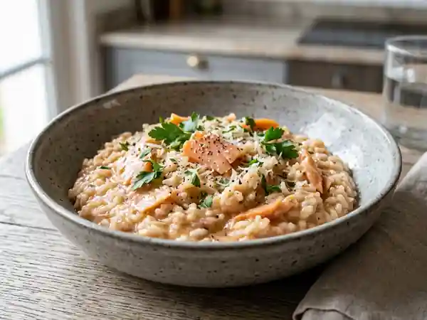 Risotto onctueux au saumon fumé - Photo de présentation