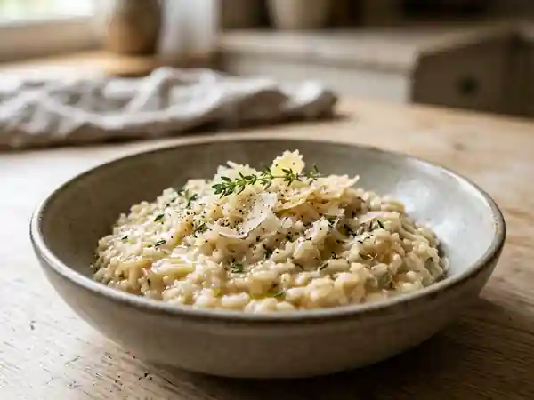 Risotto Crémeux au Thym et Parmesan - Photo de présentation