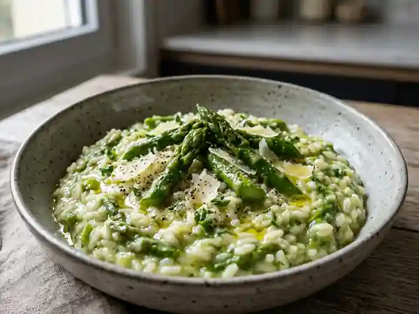 Risotto aux asperges crémeux et croquant - Photo de présentation