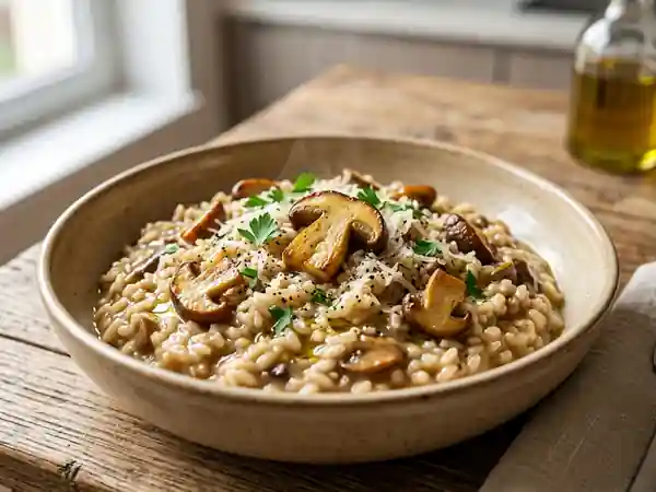 Risotto aux cèpes fondant et boisé - Photo de présentation