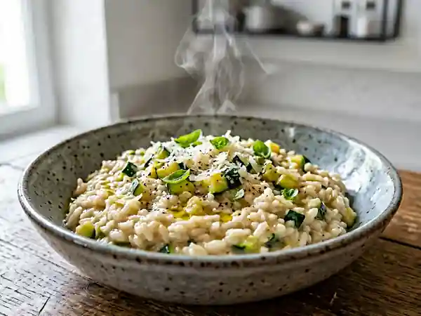 Risotto onctueux aux courgettes et parmesan - Photo de présentation