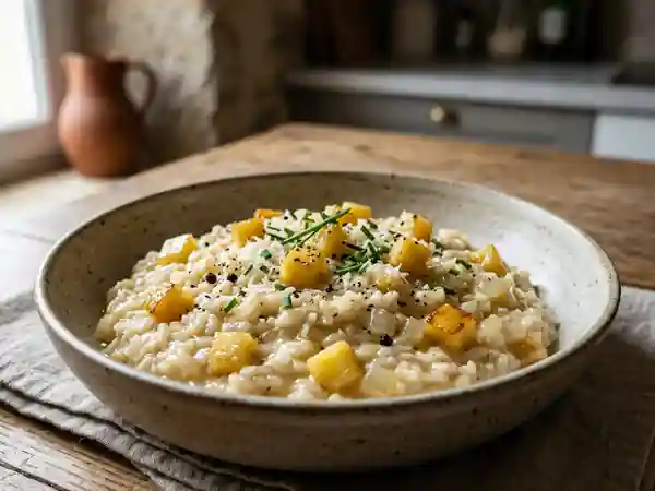 Risotto fondant à l'ananas acidulé - Photo de présentation