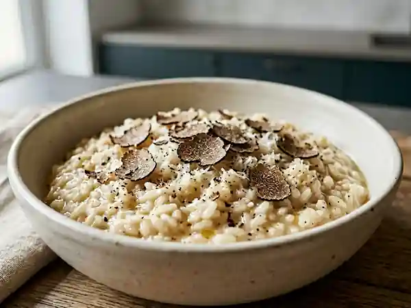 Risotto crémeux à la truffe noire - Photo de présentation