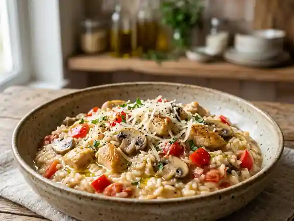 Risotto Crémeux au Poulet et Légumes du Sud - Photo de présentation