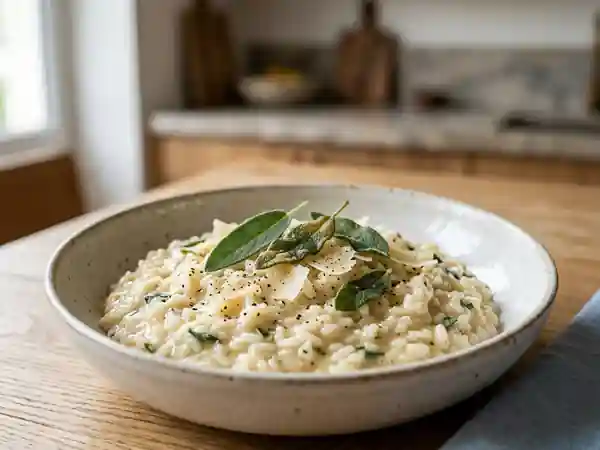 Risotto onctueux au beurre de sauge - Photo de présentation
