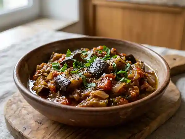 Riste d'aubergines fondante et confite - Photo de présentation