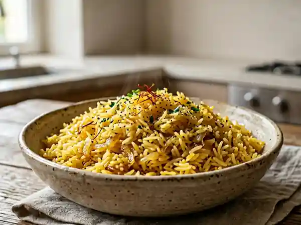 Riz Perse au Safran et Oignons Fondants - Photo de présentation