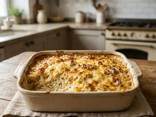 Gratin de riz fondant à la crème - Photo de présentation