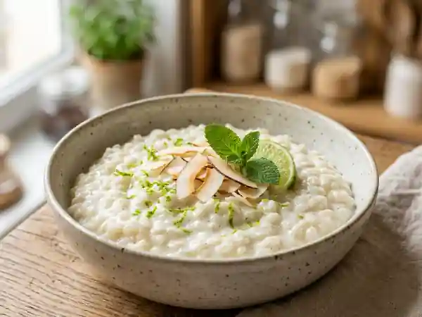Riz au lait coco et citron vert ultra-fondant - Photo de présentation