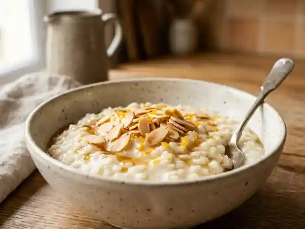 Riz au lait d'amande vanillé ultra-crémeux - Photo de présentation