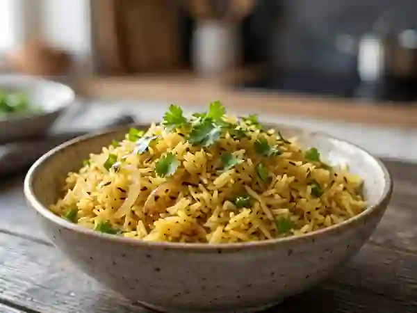 Riz Basmati Ambré et Parfumé aux Épices - Photo de présentation