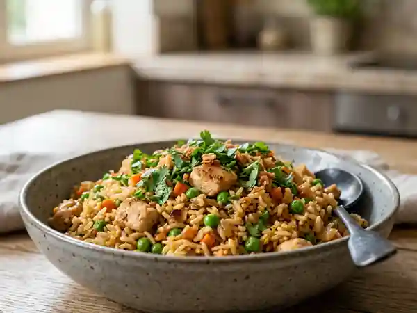Riz Indonésien Crémeux au Curry Rouge - Photo de présentation