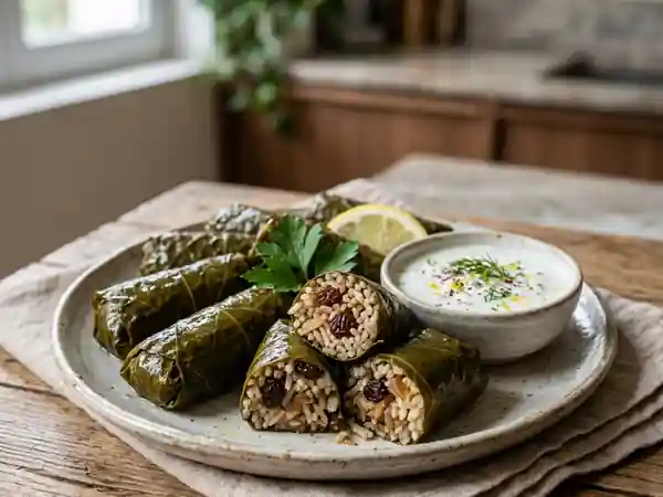 Riz Pilaf aux Raisins en Feuilles de Vigne - Photo de présentation