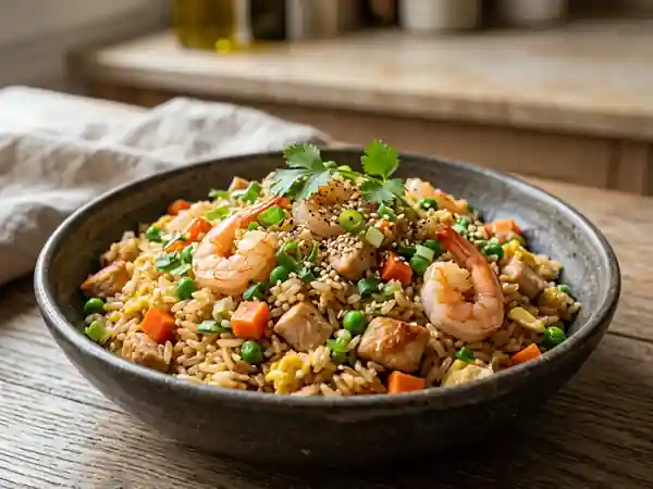 Riz sauté Terre-Mer au Wok - Photo de présentation
