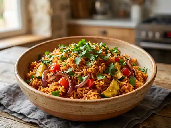 Riz Tandoori Crémeux aux Légumes Croquants - Photo de présentation