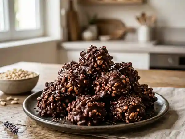 Rochers au chocolat croustillants aux céréales - recette gourmande et facile - Photo de présentation