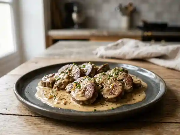 Rognons de bœuf à la crème de moutarde - Photo de présentation