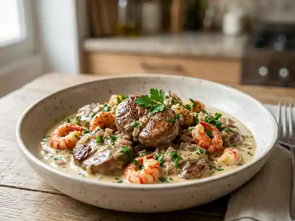 Rognons de veau à la crème onctueuse aux écrevisses - Photo de présentation