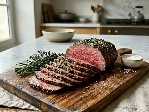 Rosbeef fondant à la moutarde et herbes - Photo de présentation