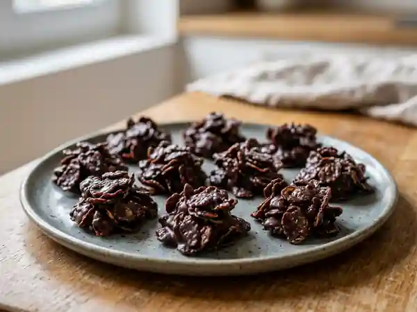 Roses des sables croquantes au chocolat noir - Photo de présentation