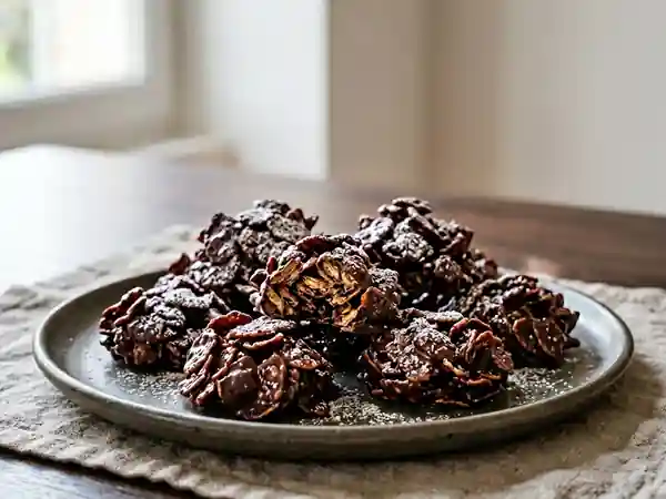 Roses des sables craquantes au chocolat noir - Photo de présentation