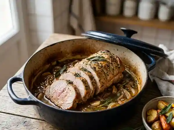 Rôti de porc fondant à la sauge infusée - Photo de présentation
