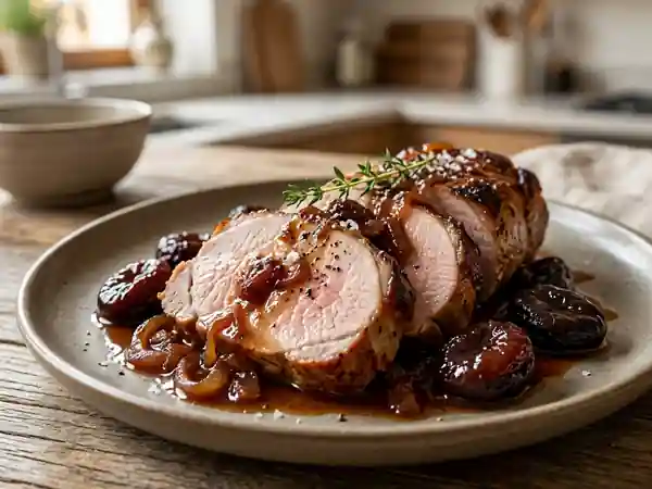 Rôti de porc fondant aux pruneaux, recette facile et gourmande - Photo de présentation