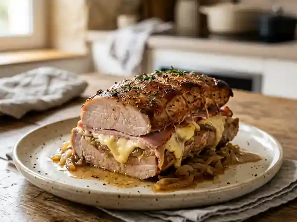 Rôti de porc Orloff fondant et crémeux - Photo de présentation