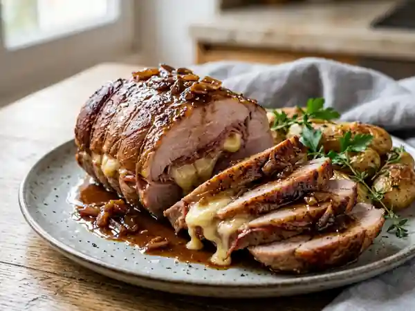 Veau en portefeuille fondant au jambon cru - Photo de présentation