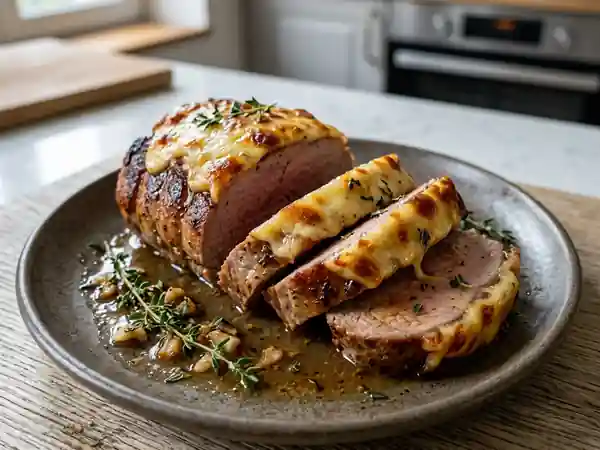 Rôti de veau fondant au gouda gratiné - Photo de présentation