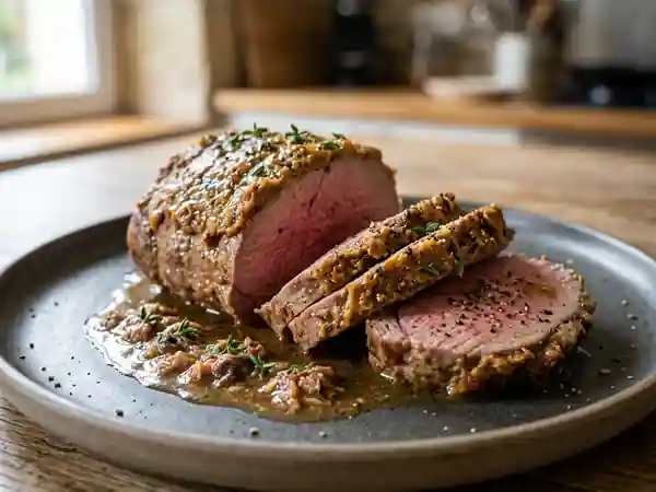 Rôti de veau en croûte de thon et anchois - Photo de présentation