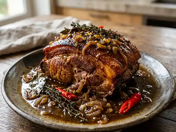 Rouelle de porc créole savoureuse et épicée - Photo de présentation