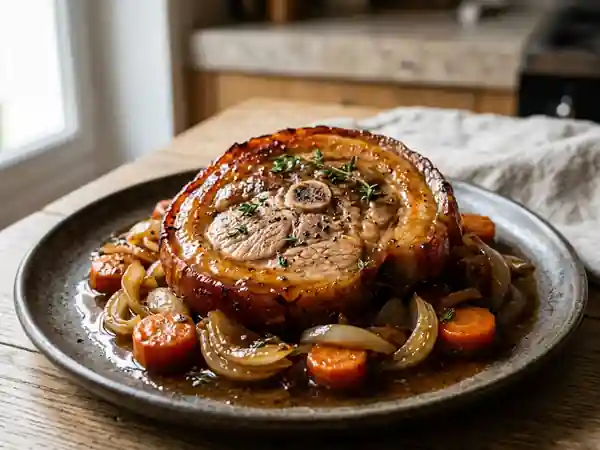 Rouelle de porc de Noël fondante et savoureuse - Photo de présentation